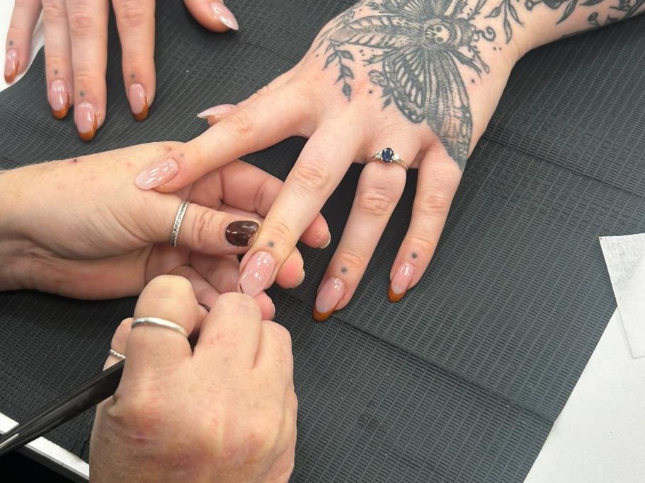 Acrylic gel nails in Swindon salon