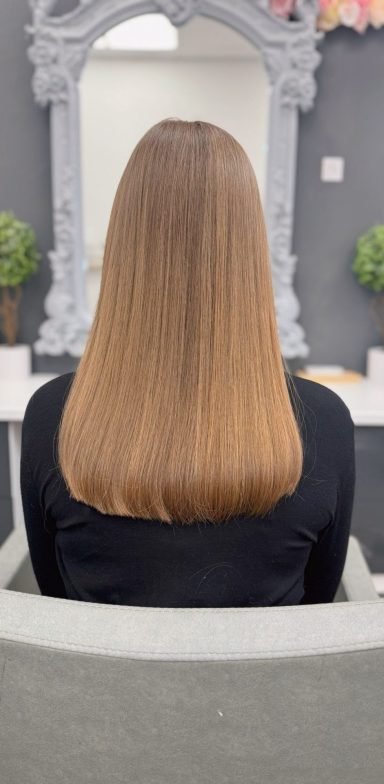 Long hair hair cut in hair salon swindon